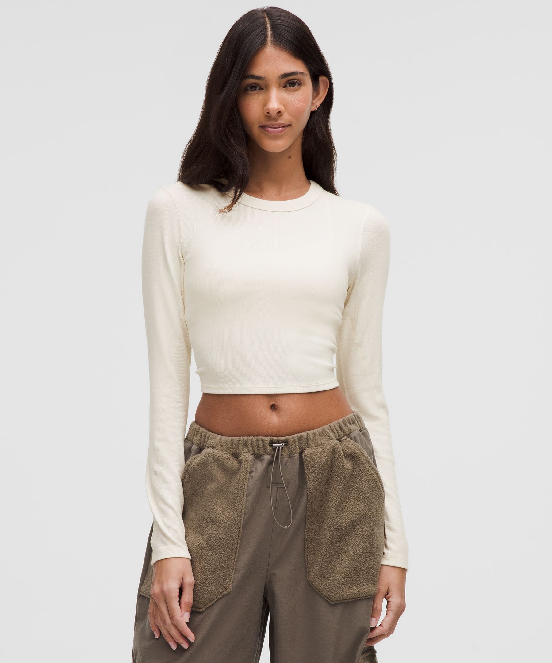 Lululemon Hold Tight Straight-Hem Cropped Long-Sleeve Shirt