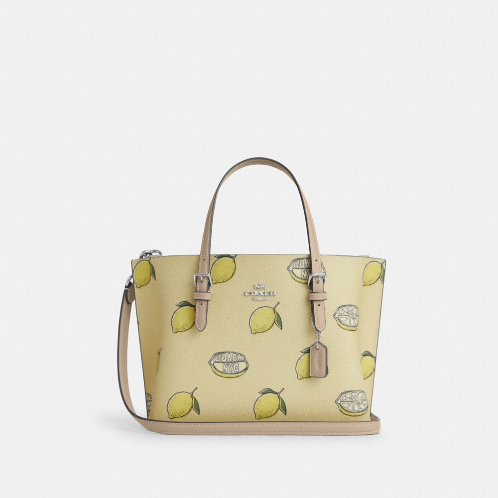 coach mollie tote bag 25 with lemon print CAL78-SVXUC