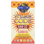 Garden of Life维生素 Code® RAW D3 -- 5000 IU - 60 粒素食胶囊