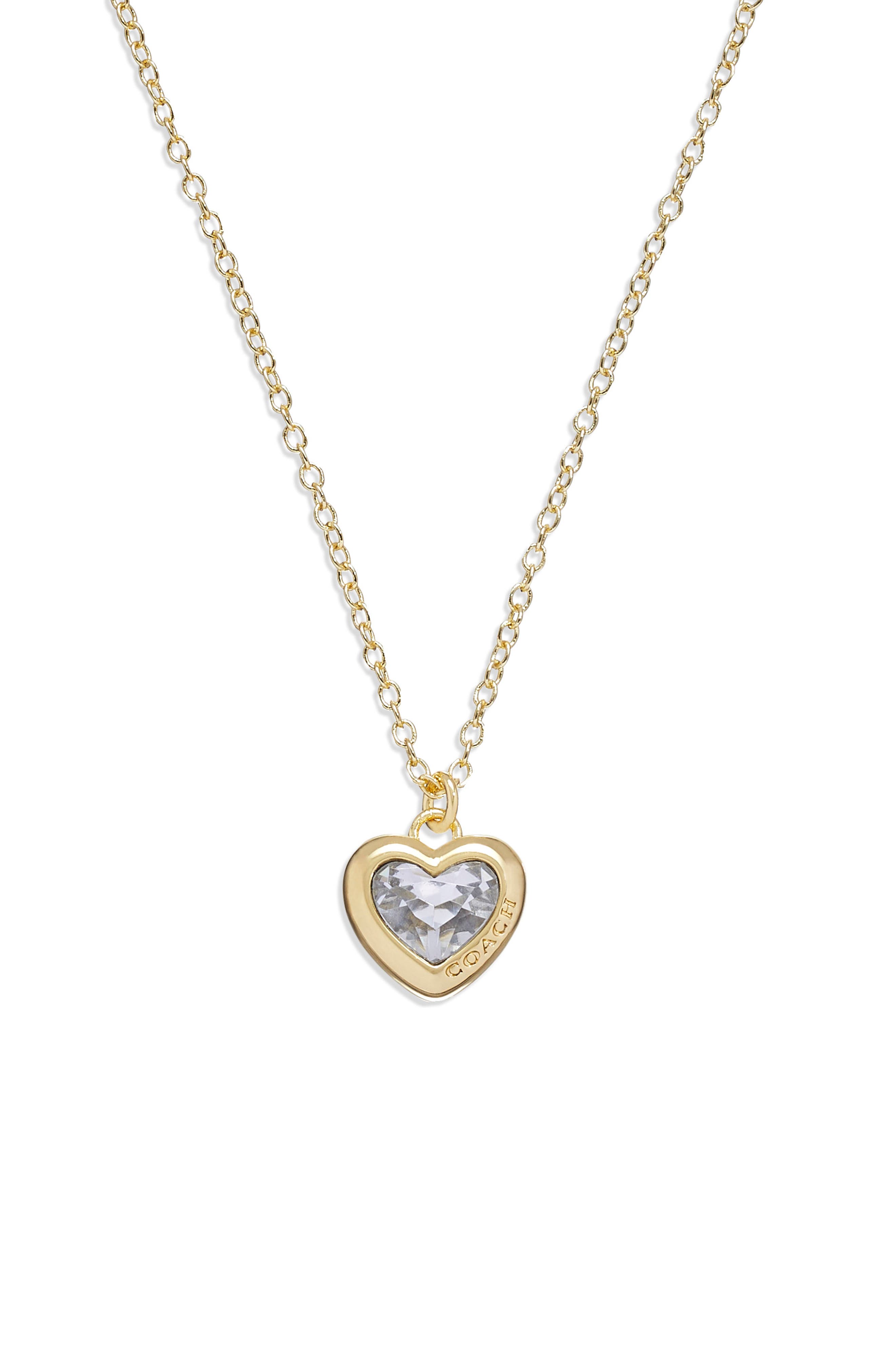 COACH Heart Pendant Necklace