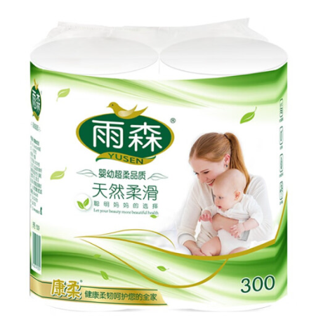 1.01元包邮！雨森 天然柔滑妇婴卷纸卫生纸150gX2卷
