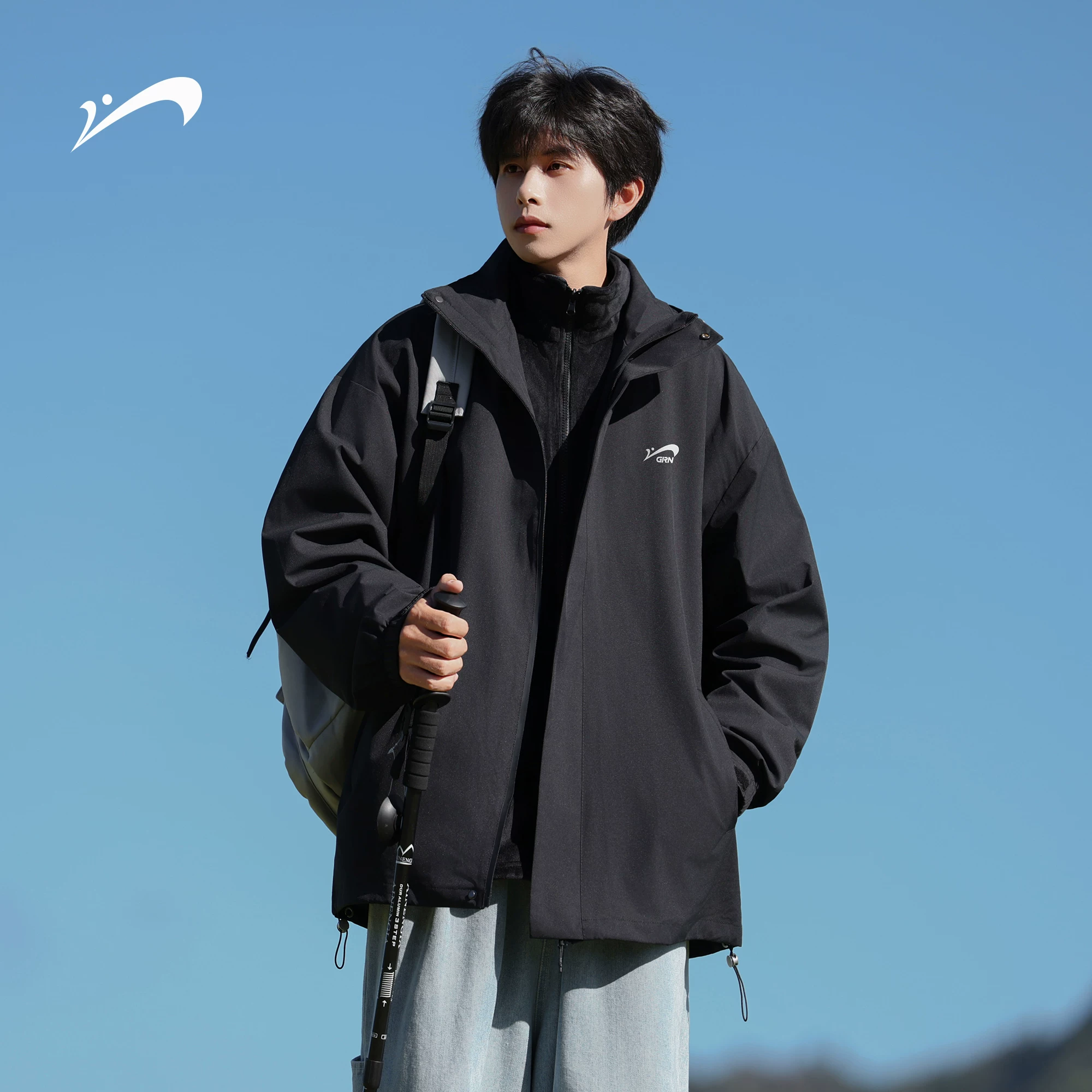 【贵人鸟】三合一可拆卸防泼水夹克