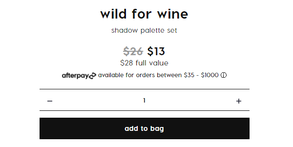 ColourPop 卡拉泡泡wild for wine眼部彩妆套组，5折$13