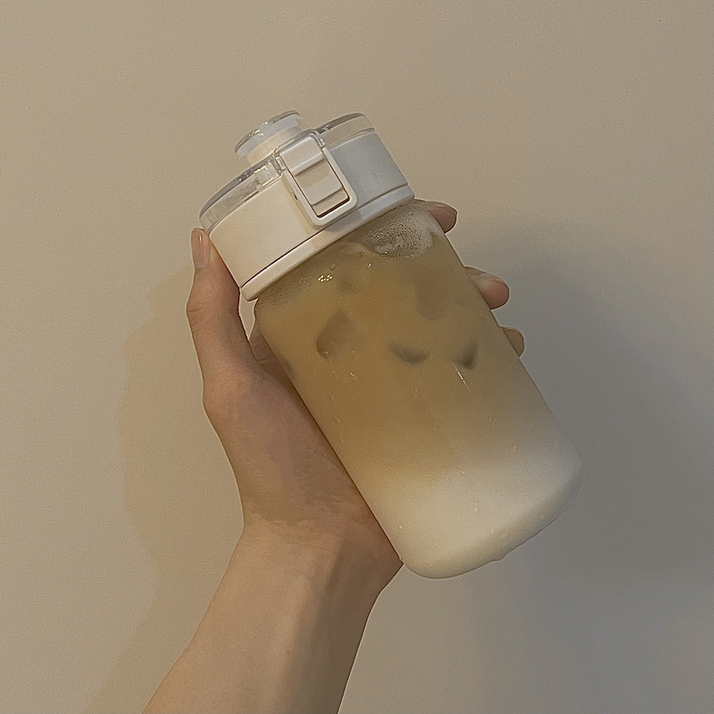 【小红书同款夏季水杯】日式简约带茶隔杯子
