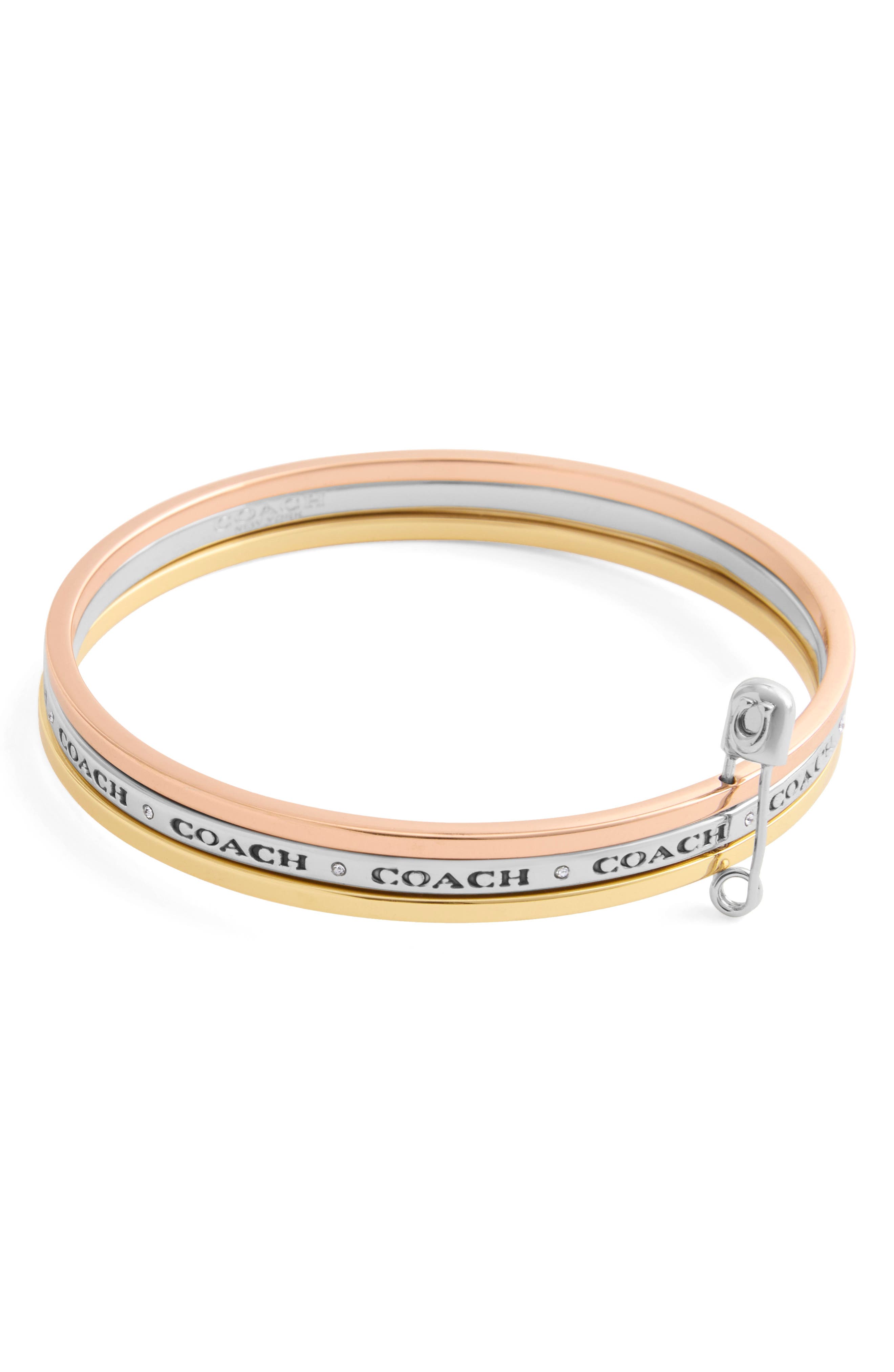 COACH Safety Pin Triple Bangle