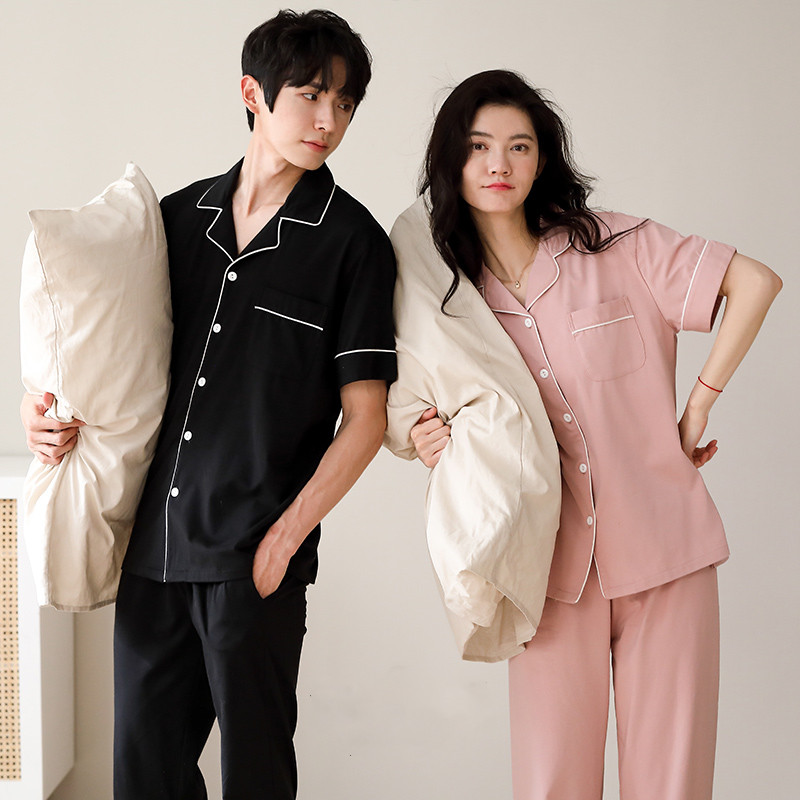 【爆款推荐】情侣睡衣女简约凉感纯棉抑菌