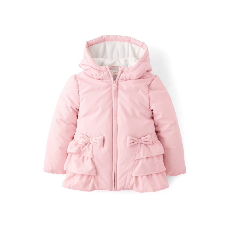 Gymboree 女孩粉嫩蝴蝶结羽绒服
