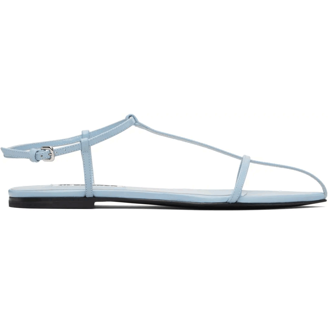 Jil Sander Blue Cage Flat Sandals