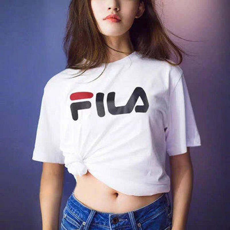 【正品FILA】100%纯棉韩版宽松半袖百搭 T恤