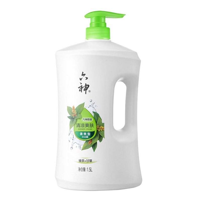 六神沐浴露持久留香绿茶1500ml