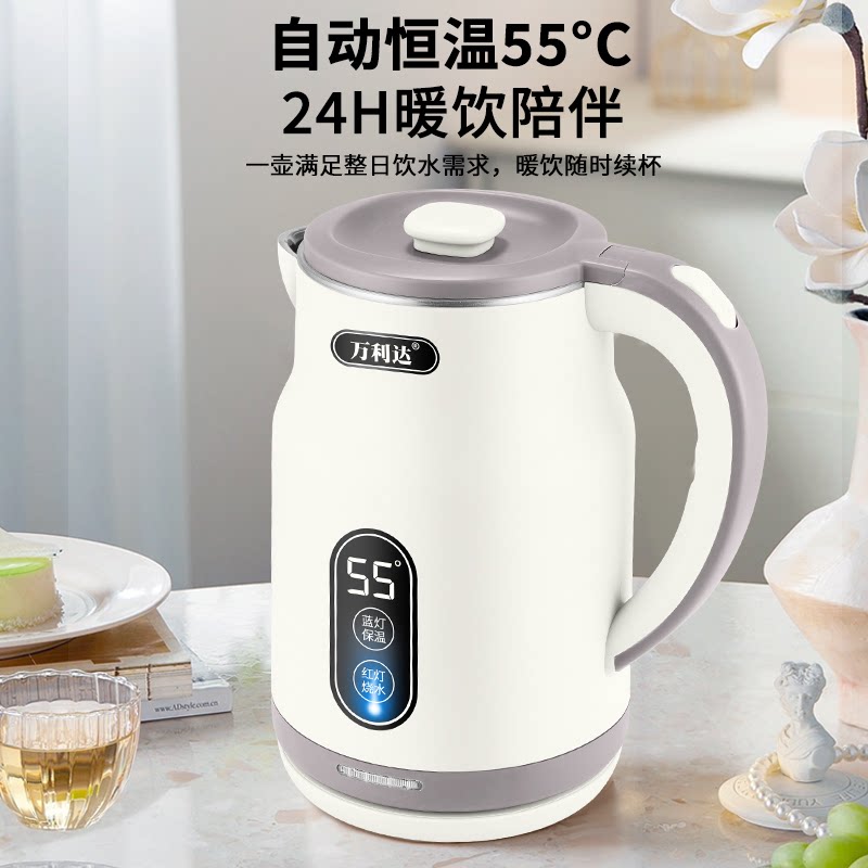烧水壶家用电热水壶304不锈钢恒温保温一体智能大容量热水器内胆