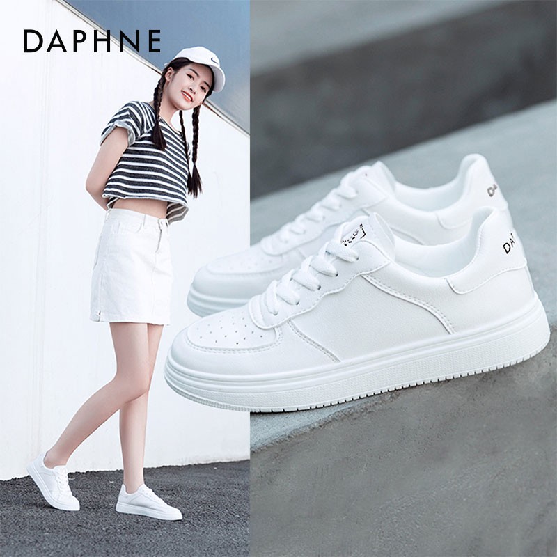 【JD旗舰店】达芙妮（DAPHNE） 小白鞋帆布鞋