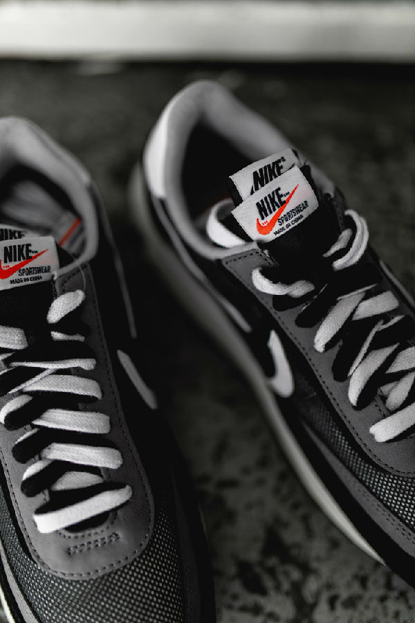 黑灰sacai x nike ldwaffle实物细节图!