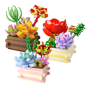 【蜜蜂惊喜社】拼奇积木花多肉花园系列