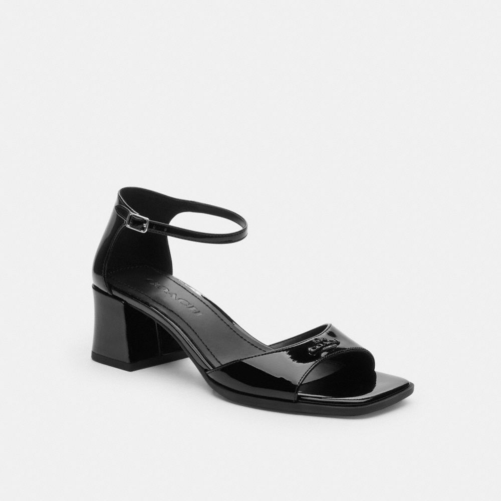 coach block heel sandal CBN22-BLK