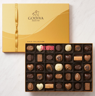 Godiva歌帝梵官网现有19块装金装水蓝丝带巧克力礼盒$20活动