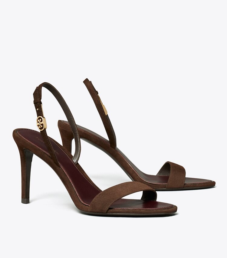 tory burch Double T Buckle Heeled Sandal