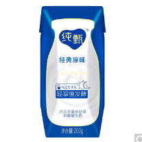 6.9元包邮！蒙牛纯甄酸奶酸牛奶原味200g*4盒