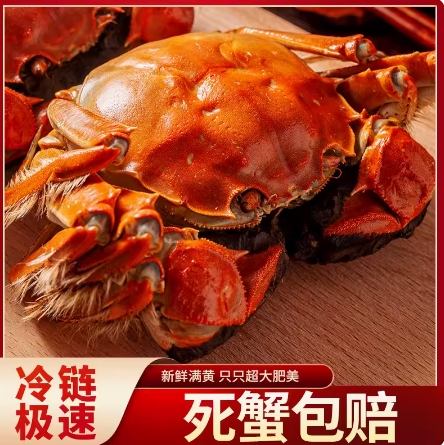 79元包邮！阳澄湖镇大闸蟹  4公4母共8只