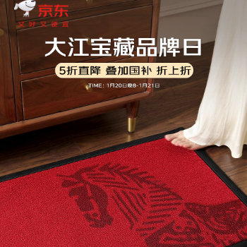 京东 大江地垫宝藏品牌日 五折叠加国补折上折