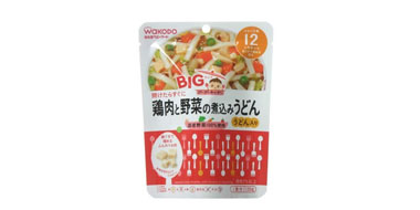 Wakodo和光堂 婴幼儿辅食鸡肉蔬菜乌冬面泥 120g×6袋