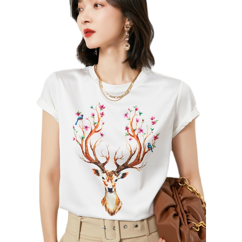 【多款可选】新款夏季百搭真丝短袖