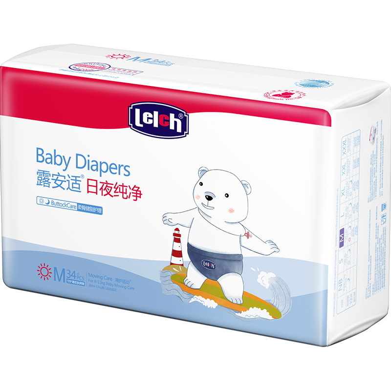 露安适婴儿纸尿裤102片