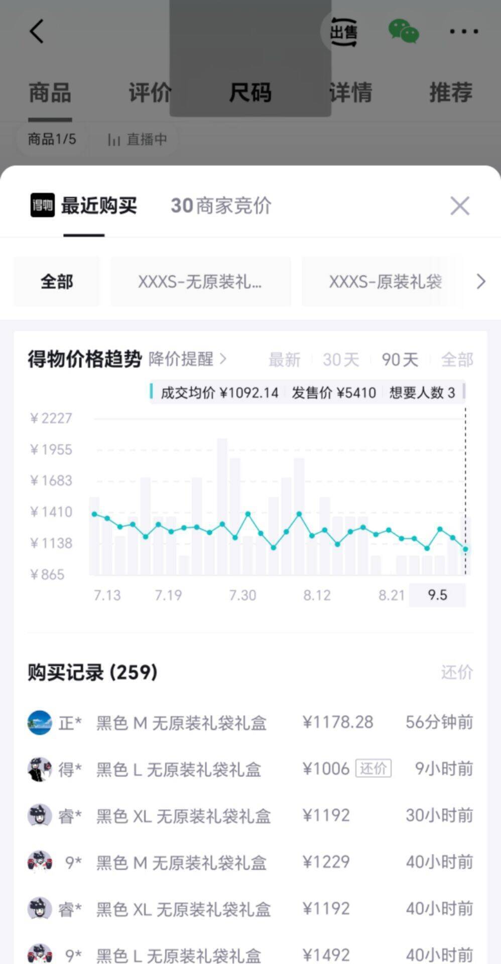 范思哲T恤到手861元，得物售价超1100元