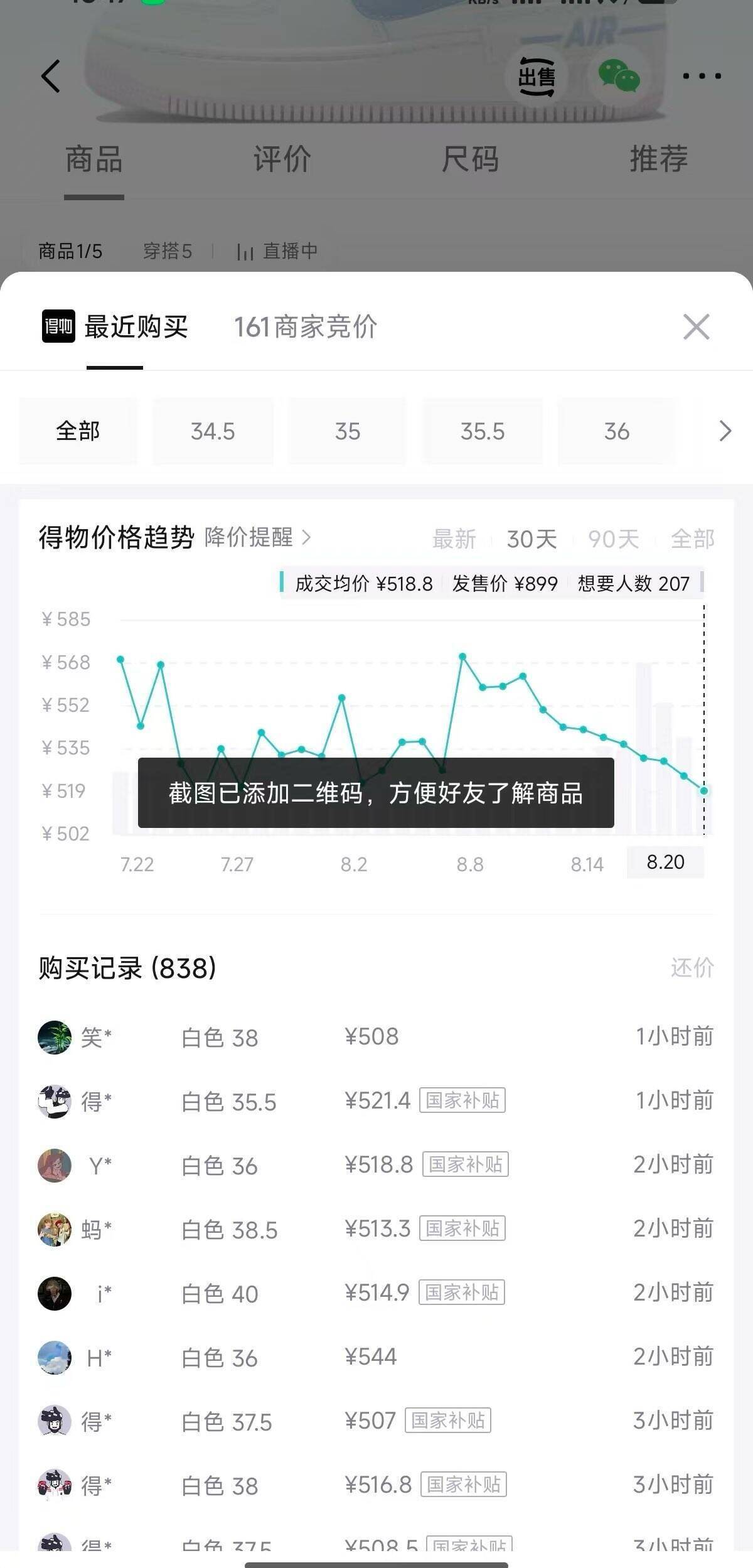 唯品会海南消费券：耐克空军一号到手价低至396元