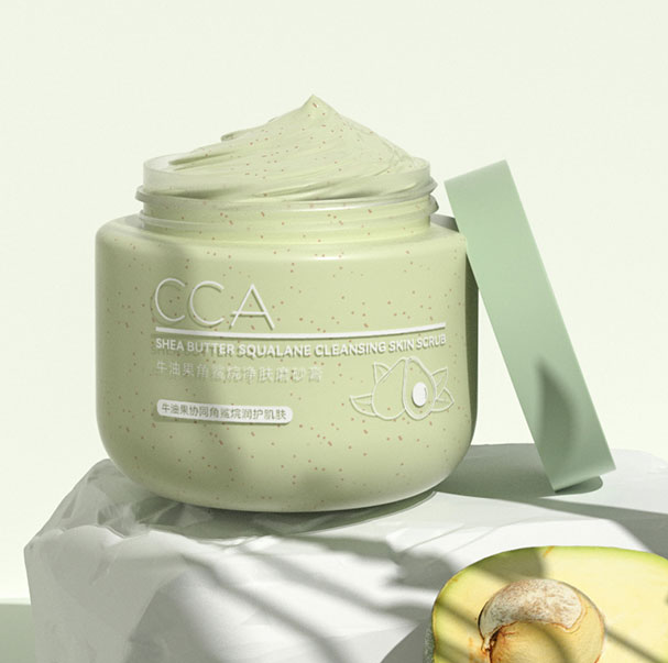 16.9元包邮！CCA 牛油果角鲨烷净肤磨砂膏 250g*2件