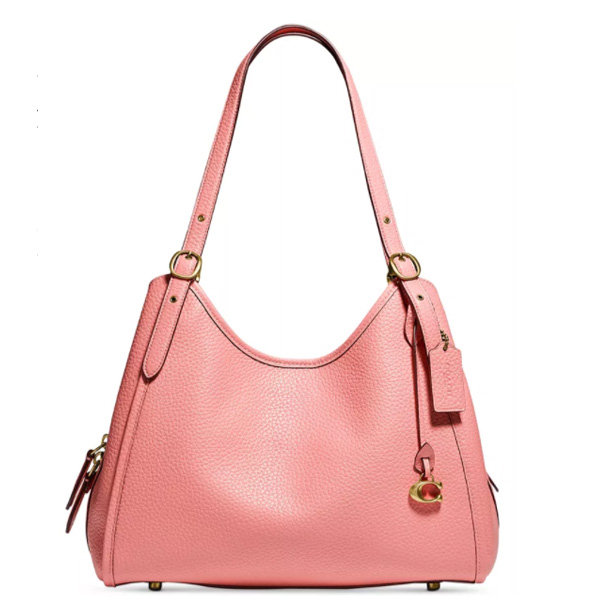 coach蔻驰lorileather女士粉色单肩包