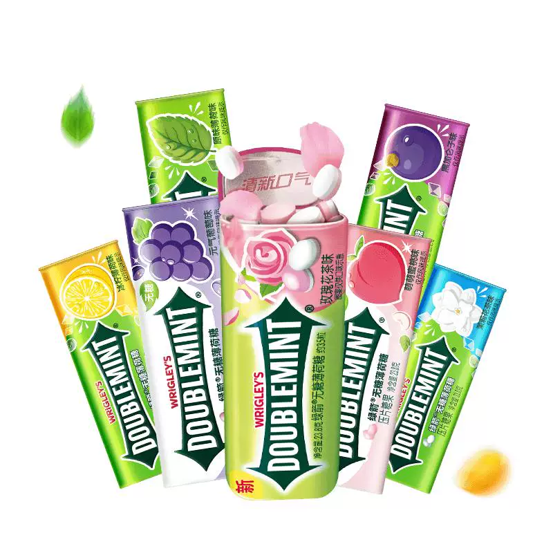 绿箭无糖薄荷糖35粒装清新口气小包装零食