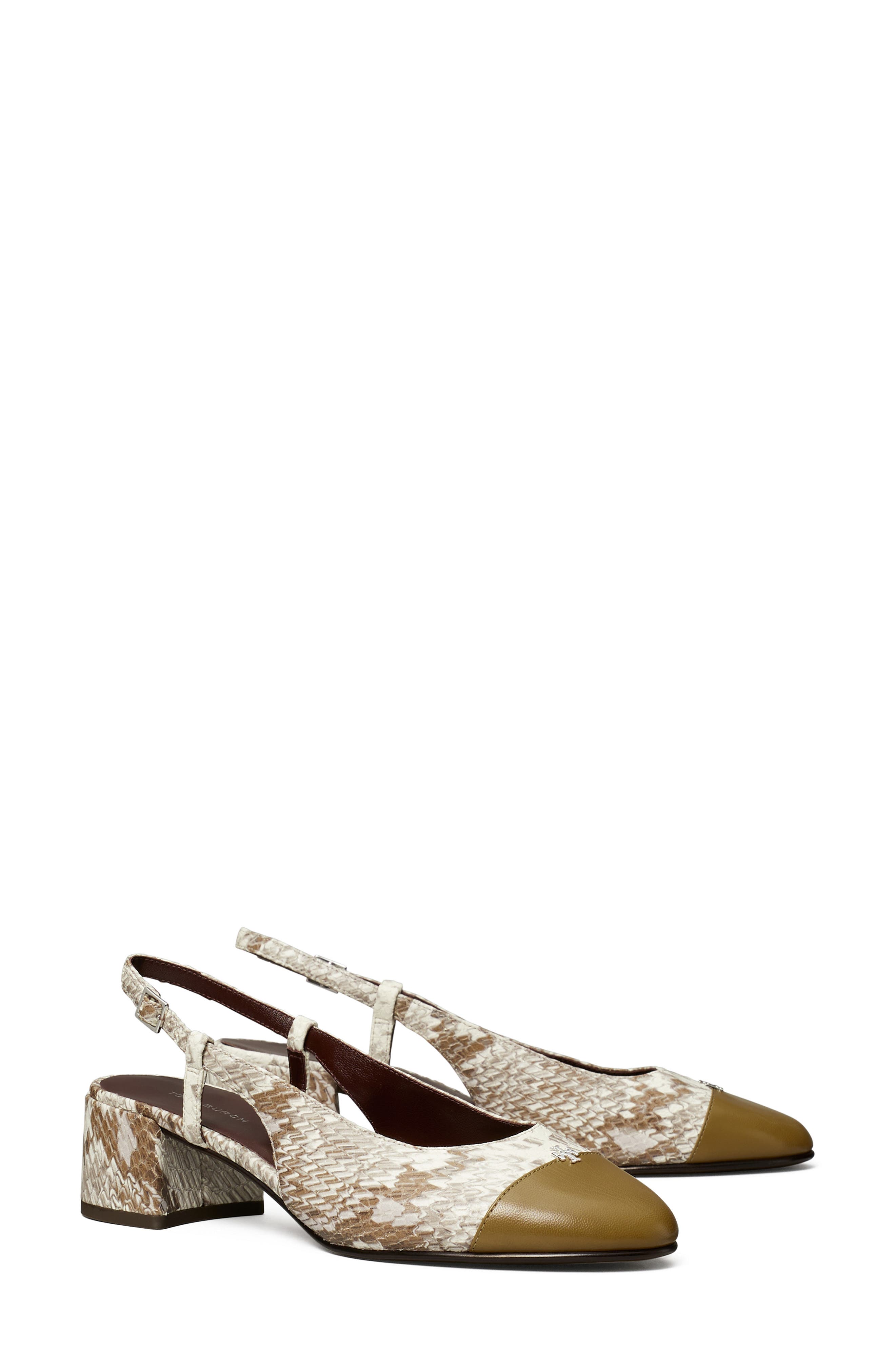 Tory Burch Cap Toe Slingback Pump