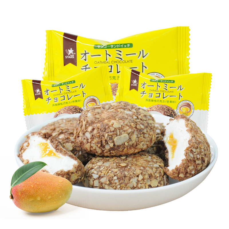 【京东专营】众星 弹性芒果味燕麦巧克力散装 400g