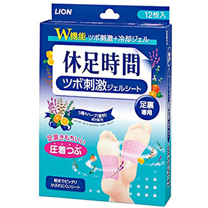 LION狮王 休足时间 脚底足贴 12枚