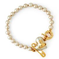 Vivienne Westwood 珍珠爱心别针手链