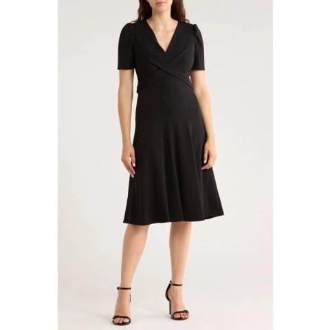 Tommy Hilfiger Scuba 裙褶连衣裙 中长款