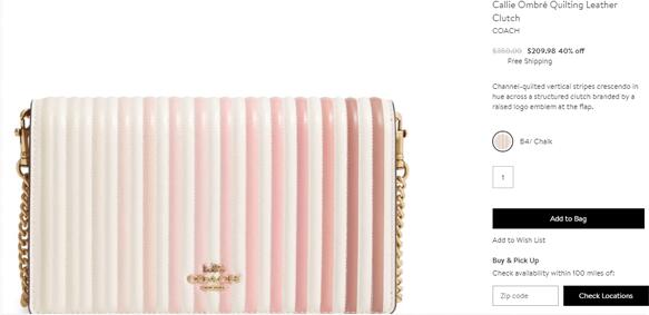 Coach on sale callie ombre