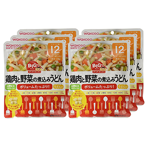 Wakodo和光堂 婴幼儿辅食鸡肉蔬菜乌冬面泥 120g×6袋
