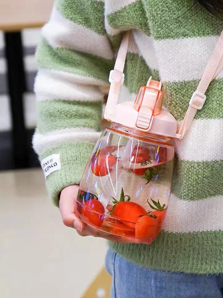1300ml大容量吸管水杯大肚子水杯