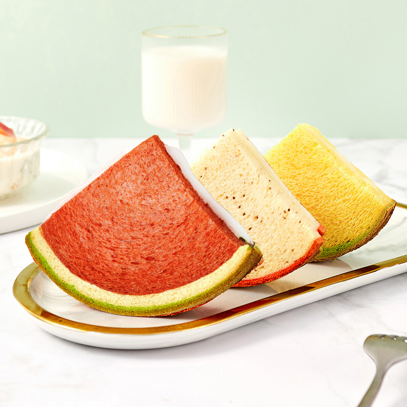 【拍两件】杨洋推荐！a1西瓜吐司面包480g*2