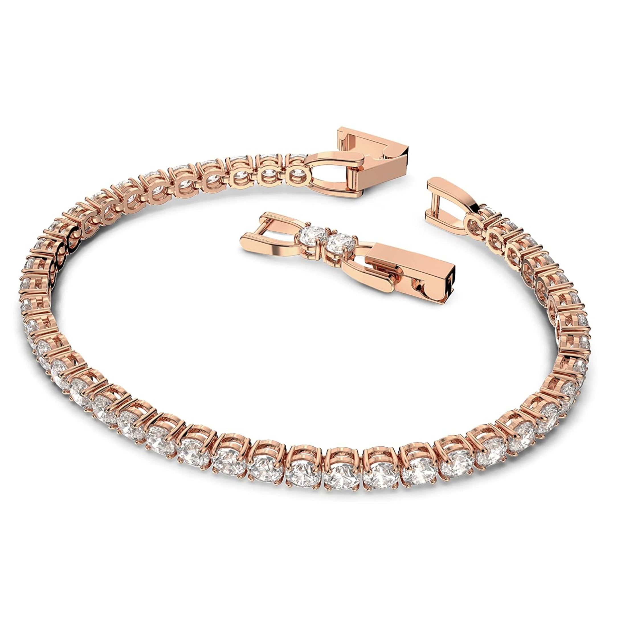 swarovski施华洛世奇tennisdeluxe系列时尚手链玫瑰金色5464948