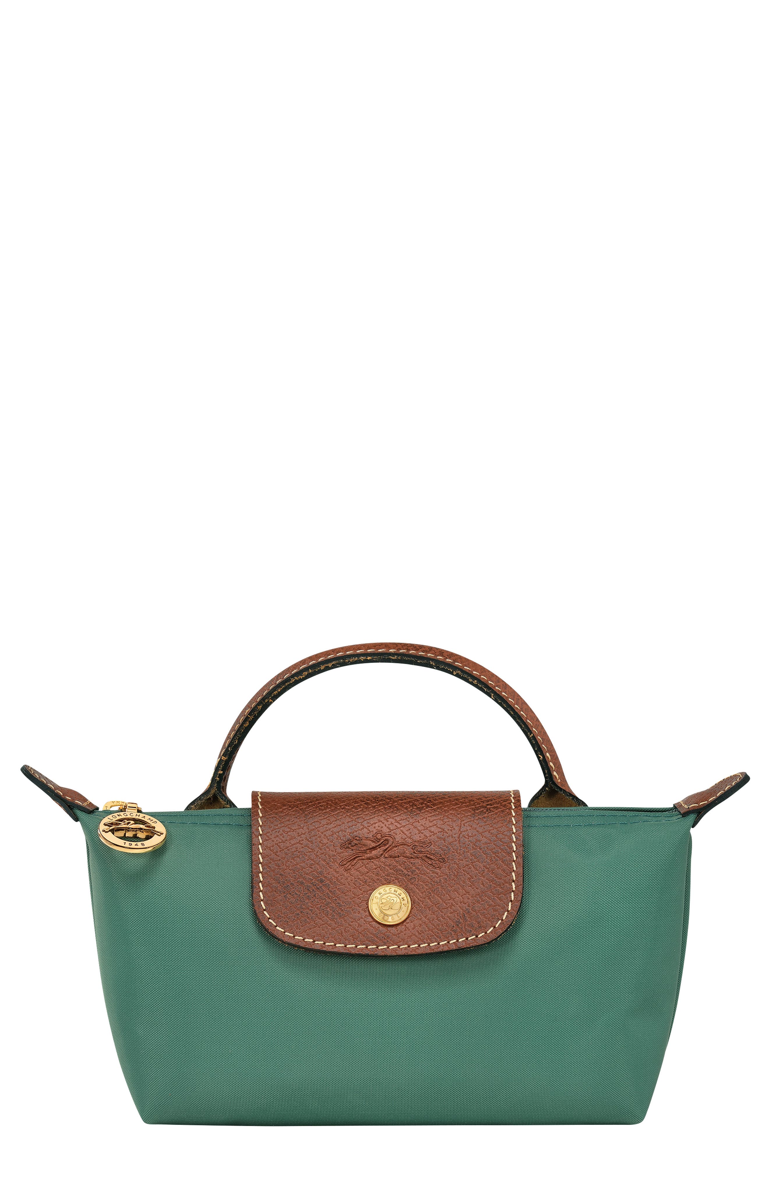 Longchamp Le Pliage 手提mini饺子包 鼠尾草绿