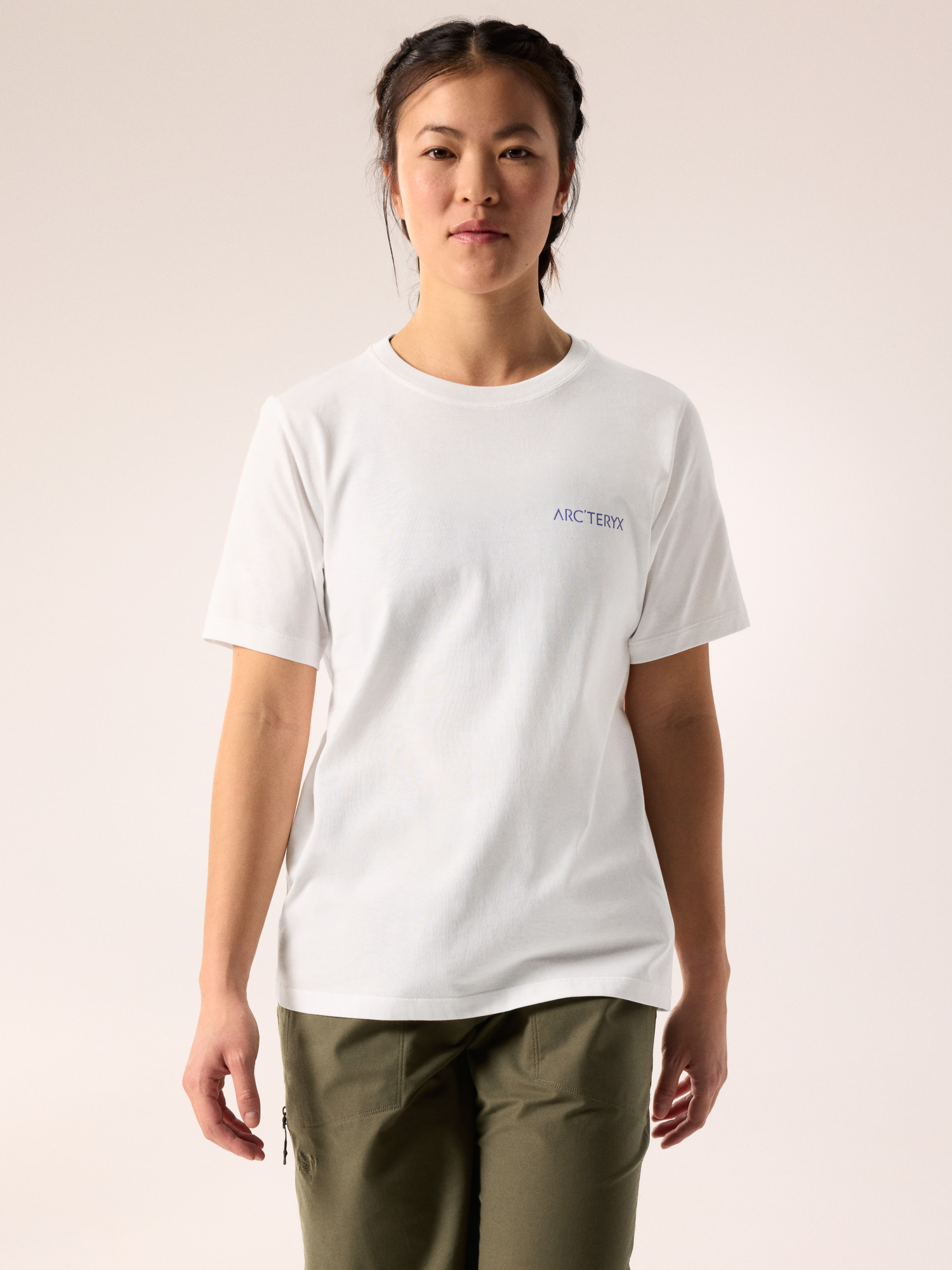 Arcteryx Kragg SL Cotton Blurred Bird Crew Shirt SS 始祖鸟女士T恤
