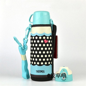 补货！THERMOS膳魔师FFR-1004WF 保温保冷杯1L 波点蓝