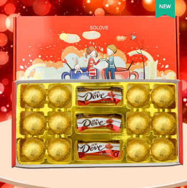 6.8元包邮！大牌德芙巧克力礼盒组合15粒