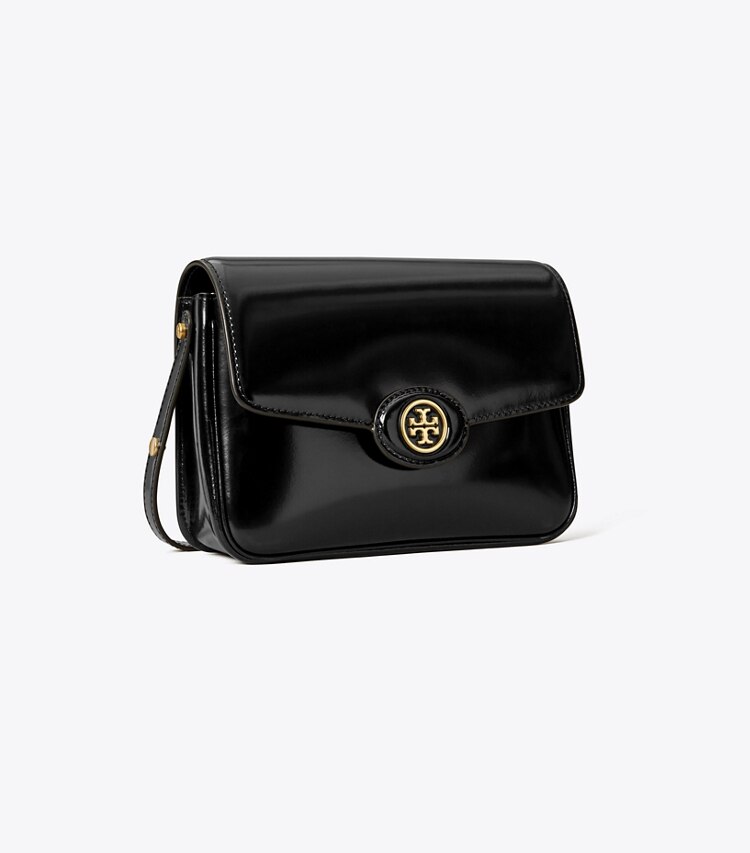 Tory Burch Robinson Spazzolato豆腐包Black