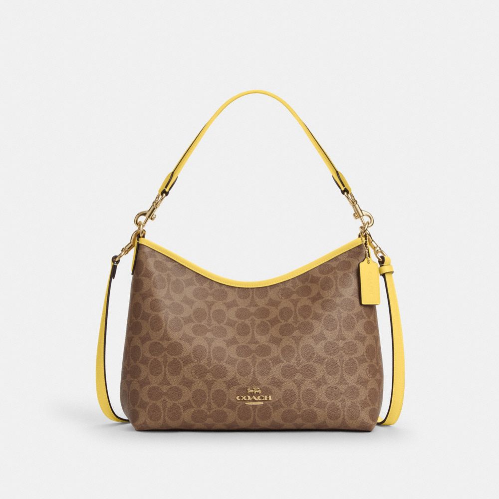 coach laurel shoulder bag in signature canvas CV975-IMY4C