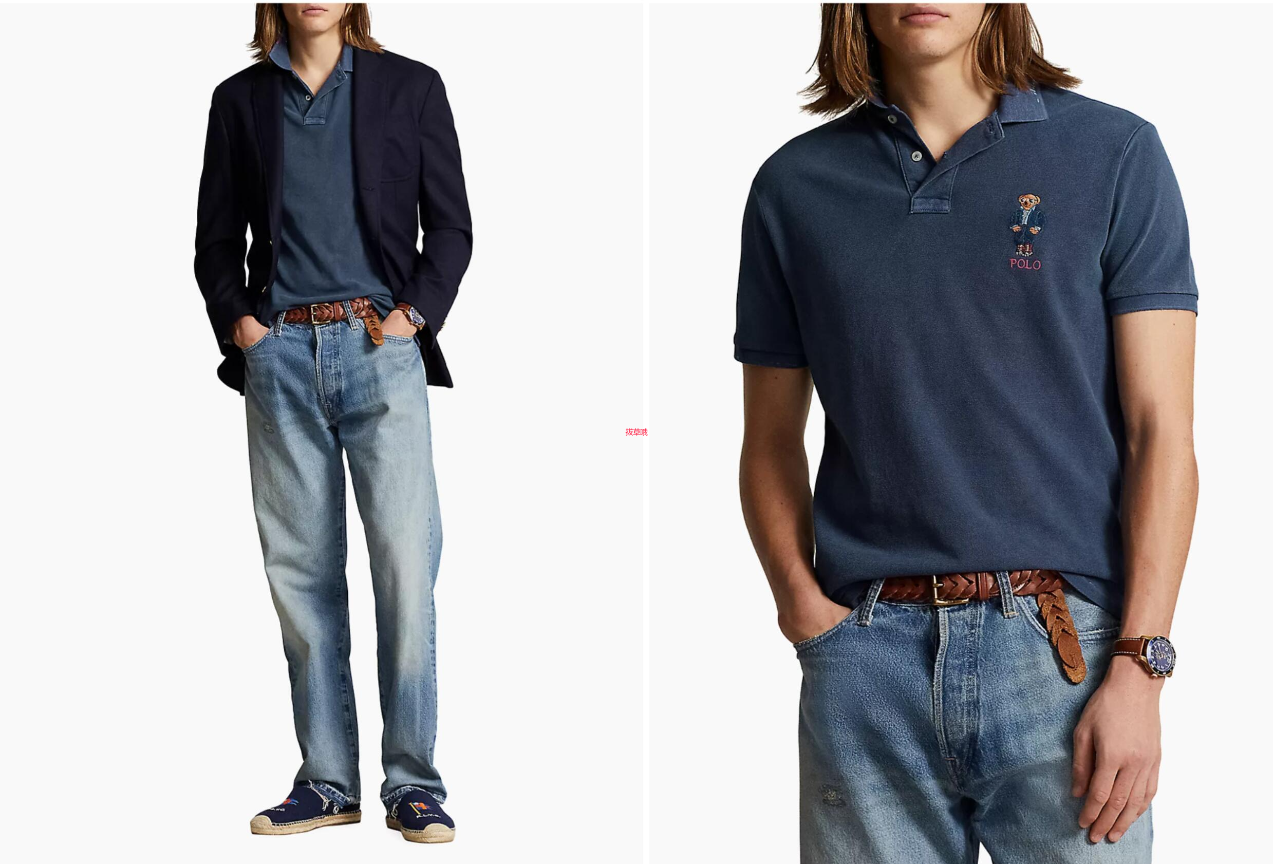 polo ralph lauren拉夫劳伦小熊logo纯棉polo衫,7折$103.60 - 拔草哦