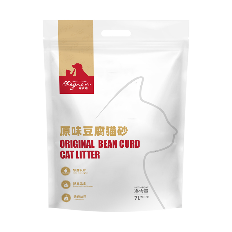 宠贵诺1.5mm奶香原味纯豆腐猫砂大包7L